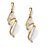 Diamond Accent Spiral Ribbon Drop Earrings in Gold-Plated Sterling Silver-11 at PalmBeach Jewelry