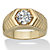 Men's 2 TCW Round Cubic Zirconia Yellow Gold-Plated Chevron Ring-11 at PalmBeach Jewelry