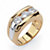 Men's 1.50 TCW Channel-Set Cubic Zirconia 14k Gold over Sterling Silver Triple-Stone Ring-15 at PalmBeach Jewelry