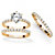 3.74 TCW Cubic Zirconia 18k Gold over Sterling Silver Wedding Ring Set With BONUS Eternity Band-11 at PalmBeach Jewelry