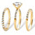 3.74 TCW Cubic Zirconia 18k Gold over Sterling Silver Wedding Ring Set With BONUS Eternity Band-12 at PalmBeach Jewelry
