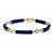 4.40 TCW Genuine Lapis and Blue Topaz Link Bracelet in Golden Finish over Sterling Silver-11 at PalmBeach Jewelry