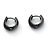 1.37 TCW Black Cubic Zirconia Black Rhodium-Plated Huggie-Style Hoop Earrings  (1/2")-12 at PalmBeach Jewelry