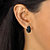 1.37 TCW Black Cubic Zirconia Black Rhodium-Plated Huggie-Style Hoop Earrings  (1/2")-13 at PalmBeach Jewelry