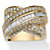 3.64 TCW Baguette Cut Cubic Zirconia Yellow Gold-Plated Crossover Ring-11 at PalmBeach Jewelry