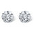 2.80 TCW Round Cubic Zirconia Platinum over Sterling Silver Stud Earrings-11 at PalmBeach Jewelry