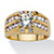 Men's 2.95 TCW Round Cubic Zirconia RIng in Gold Tone Sizes 9-16-11 at PalmBeach Jewelry