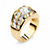 Men's 2.95 TCW Round Cubic Zirconia RIng in Gold Tone Sizes 9-16-12 at PalmBeach Jewelry