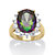 10.72 TCW Oval-Cut Mystic Cubic Zirconia 18k Gold-Plated Cocktail Ring-11 at PalmBeach Jewelry