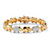 1.32 TCW Pave Cubic Zirconia Elephant-Link Charm Bracelet in 18k Gold-Plated 8"-11 at Direct Charge presents PalmBeach