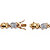 1.32 TCW Pave Cubic Zirconia Elephant-Link Charm Bracelet in 18k Gold-Plated 8"-12 at Direct Charge presents PalmBeach