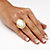 .60 TCW Cubic Zirconia and Bezel-Set Oval-Shaped Genuine Mother-of-Pearl Gold-Plated Ring-13 at PalmBeach Jewelry