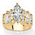 Marquise-Cut Cubic Zirconia Engagement Ring 3.63 TCW Gold-Plated-11 at PalmBeach Jewelry