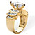 Marquise-Cut Cubic Zirconia Engagement Ring 3.63 TCW Gold-Plated-12 at PalmBeach Jewelry