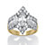 4.91 TCW Marquise-Cut Cubic Zirconia Yellow Gold-Plated Engagement Anniversary Ring-11 at PalmBeach Jewelry
