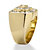 Men's .87 TCW Square and Round Cubic Zirconia Gold-Plated Octagon-Shaped Ring-12 at PalmBeach Jewelry