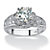 3.51 TCW Round Cubic Zirconia Platinum over Sterling Silver Engagement Anniversary Crossover   Ring-11 at PalmBeach Jewelry