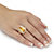 45.52 TCW Emerald-Cut Canary Yellow Cubic Zirconia Cocktail Ring Yellow Gold-Plated-13 at PalmBeach Jewelry