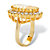 14.06 TCW Oval Cut Canary Yellow and White Cubic Zirconia Gold-Plated Ring-12 at PalmBeach Jewelry