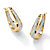Diamond Accent Gold-Plated Oval-Shaped Inside-Out Hoop Earrings (3/4")-11 at PalmBeach Jewelry