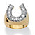 Men's 1.10 TCW Round Cubic Zirconia Gold-Plated Lucky Horseshoe Ring-11 at PalmBeach Jewelry