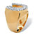 Men's 1.10 TCW Round Cubic Zirconia Gold-Plated Lucky Horseshoe Ring-12 at PalmBeach Jewelry