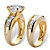 6.09 TCW Round Cubic Zirconia Two-Piece Bridal Set Gold-Plated-12 at PalmBeach Jewelry