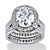 6.48 TCW Oval-Cut Cubic Zirconia Two-Piece Halo Bridal Set in Platinum over Sterling Silver-11 at PalmBeach Jewelry