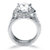 6.48 TCW Oval-Cut Cubic Zirconia Two-Piece Halo Bridal Set in Platinum over Sterling Silver-12 at PalmBeach Jewelry