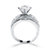 3.84 TCW Round Cubic Zirconia Platinum over Sterling Silver Engagement Anniversary Ring-15 at PalmBeach Jewelry