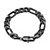 Men's Figaro-Link Chain Bracelet Black Rhodium-Plated 9" (10.5mm)-11 at PalmBeach Jewelry