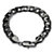 SETA JEWELRY Men's Curb-Link Chain Bracelet Black Ruthenium-Plated 9" (12mm)-11 at Seta Jewelry