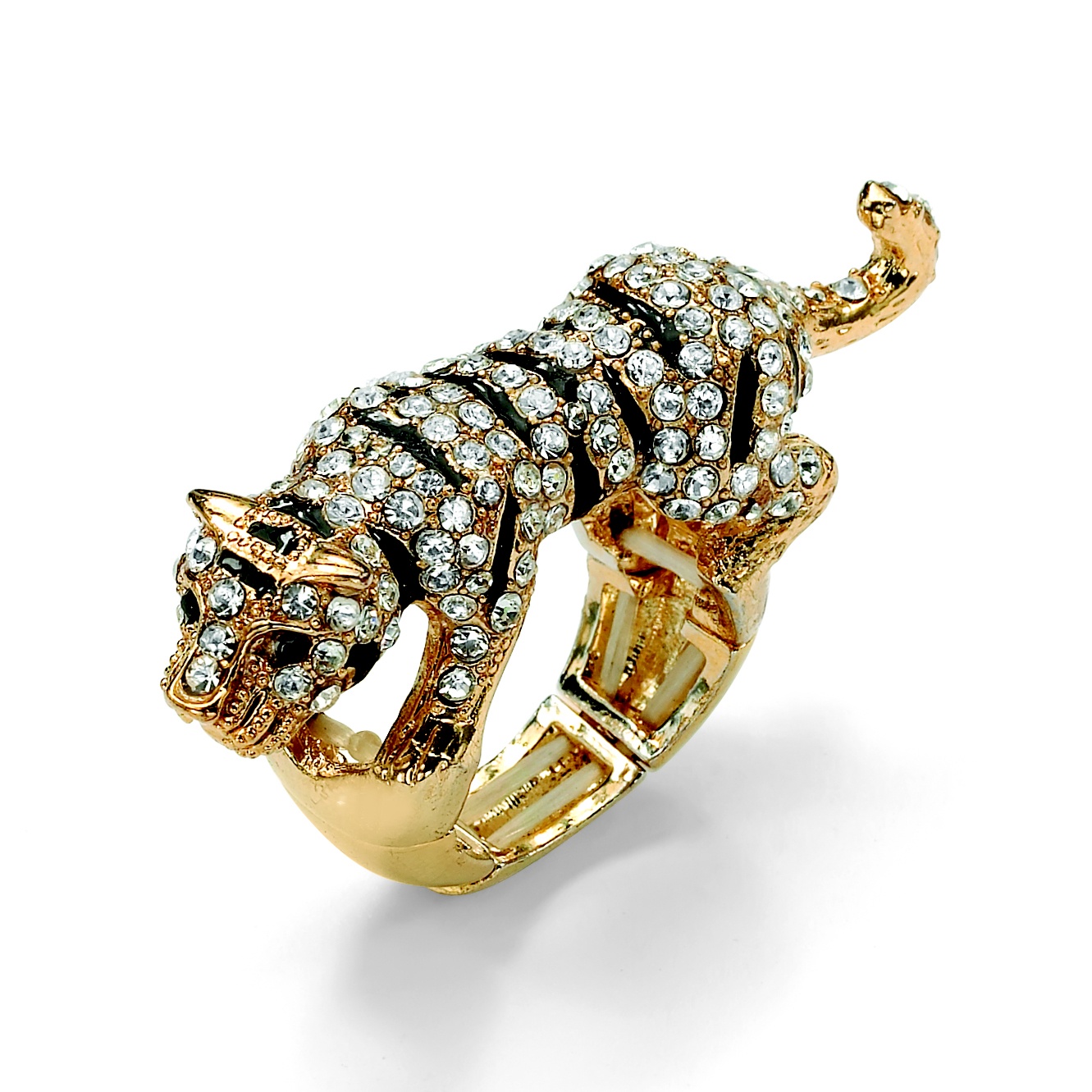 Кольцо тигр золото Виолет