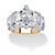 4.10 TCW Marquise-Cut and Multi-Cut Cubic Zirconia Gold-Plated Ring-11 at PalmBeach Jewelry