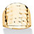 Yellow Gold-Plated Hammered Cigar Band Ring-11 at PalmBeach Jewelry