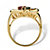 Marquise-Cut Simulated Birthstone Yellow Gold-Plated Heart-Shaped Personalized Family Ring-12 at PalmBeach Jewelry