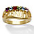 Round Simulated Birthstone Personalized "Grandma" Family Ring in Yellow Gold-Plated-11 at PalmBeach Jewelry