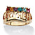 Round Simulated Birthstone "Mother" Ring Gold-Plated-11 at PalmBeach Jewelry