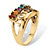 Round Simulated Birthstone "Mother" Ring Gold-Plated-12 at PalmBeach Jewelry