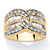 1.34 TCW Interlocking Round and Baguette Cubic Zirconia Channel Ring Gold-Plated-11 at PalmBeach Jewelry
