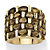 15.07 TCW Round Genuine Smoky Quartz Yellow Gold-Plated Five-Row Ring-11 at PalmBeach Jewelry