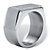 Men's Round Cubic Zirconia Personalized I.D. Block Initial Ring in Stainless Steel-12 at PalmBeach Jewelry