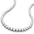 26.23 TCW Round Cubic Zirconia Silvertone Graduated Eternity Necklace 16"-11 at Direct Charge presents PalmBeach