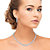 26.23 TCW Round Cubic Zirconia Silvertone Graduated Eternity Necklace 16"-17 at Direct Charge presents PalmBeach