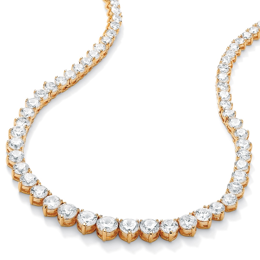 Gold cubic 2025 zirconia necklaces