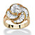 6.76 TCW Round Cubic Zirconia Gold-Plated Cocktail Ring-11 at PalmBeach Jewelry