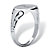 Stainless Steel Personalized I.D. Oval-Shaped Initial Ring-12 at PalmBeach Jewelry