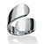 Stainless Steel Freeform Bypass Ring-11 at PalmBeach Jewelry