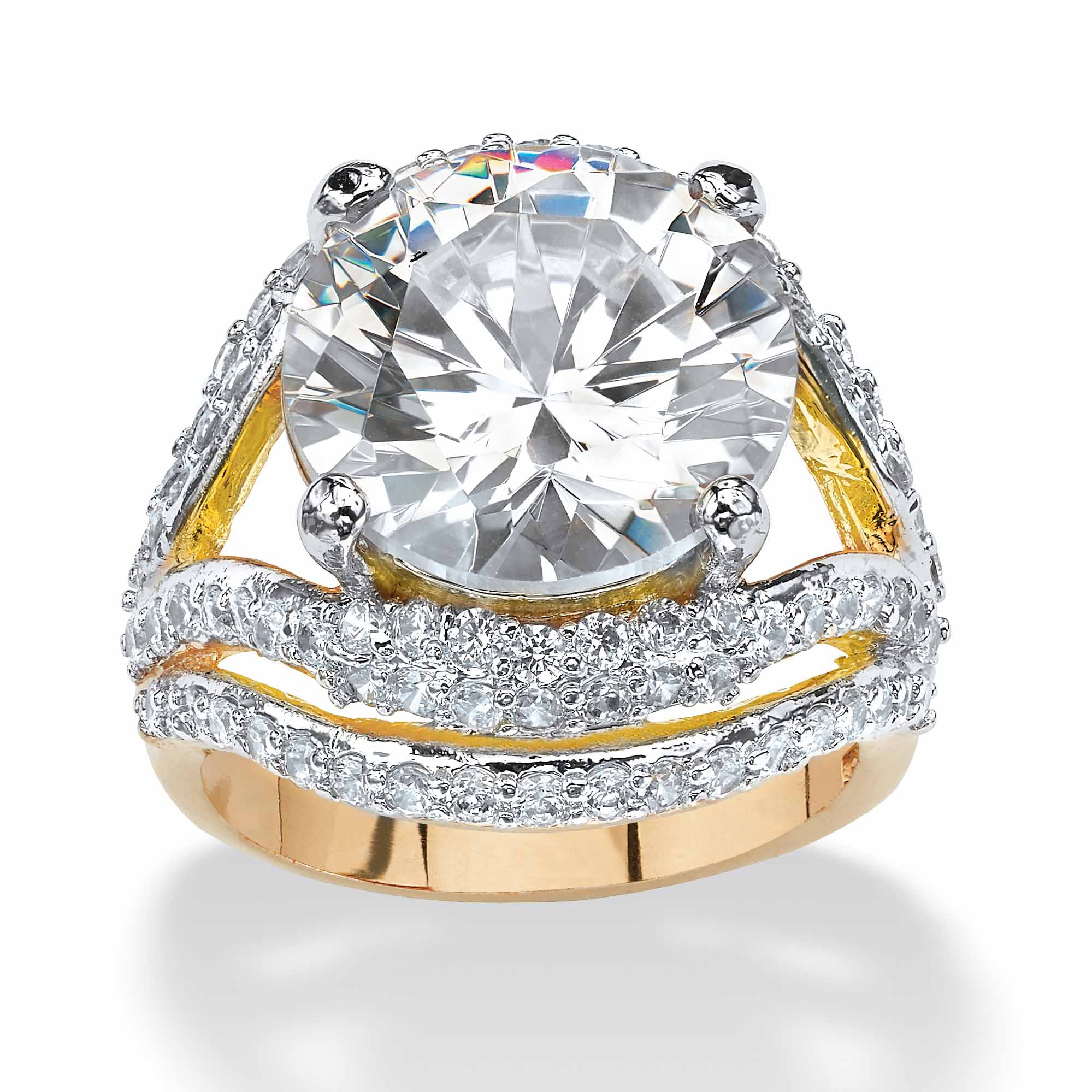 Split shank cz engagement rings