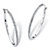 Diamond Fascination Oval Hoop Earrings in Platinum over Sterling Silver (1 1/2")-11 at PalmBeach Jewelry